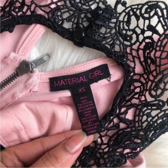 Material Girl Lace Yoke Skater Minidress - Picture 4 of 5